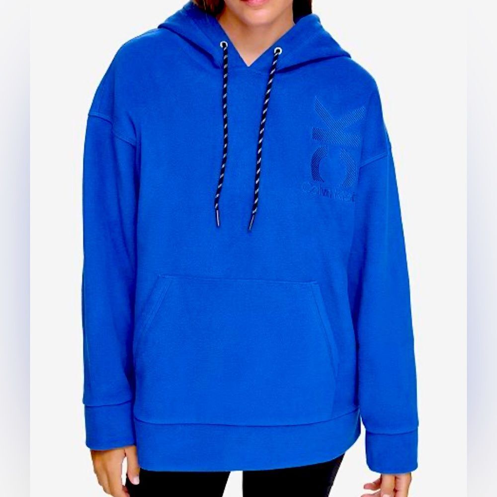 Calvin Klein Unisex Vibrant Blue Crewneck Hooded Sweatshirt